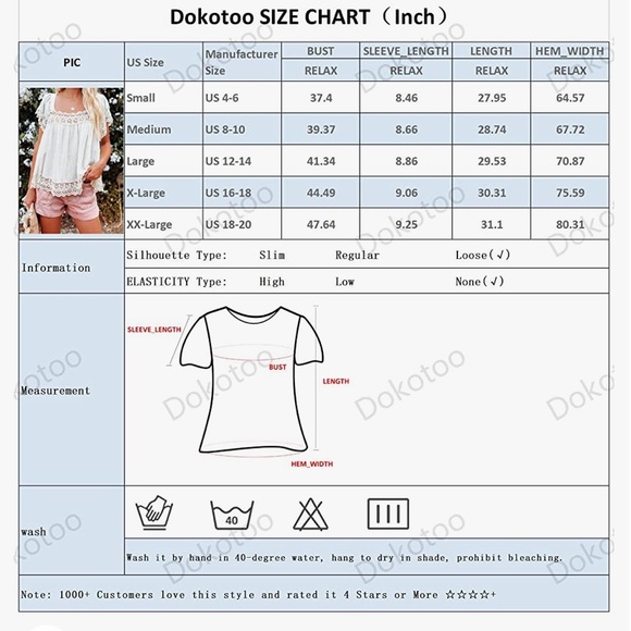 ✨WORN ONCE✨ Square Neck Lace Crochet Flowy Casual Boho Blouse - Picture 9 of 12